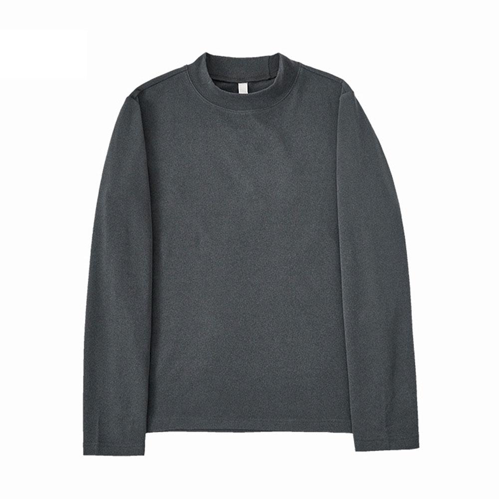 Men's Winter Thick Long Sleeve T-Shirts Half Sweater Pullovers Undershirt Fashion Streetwear Korean Autumn Clothes Women Man