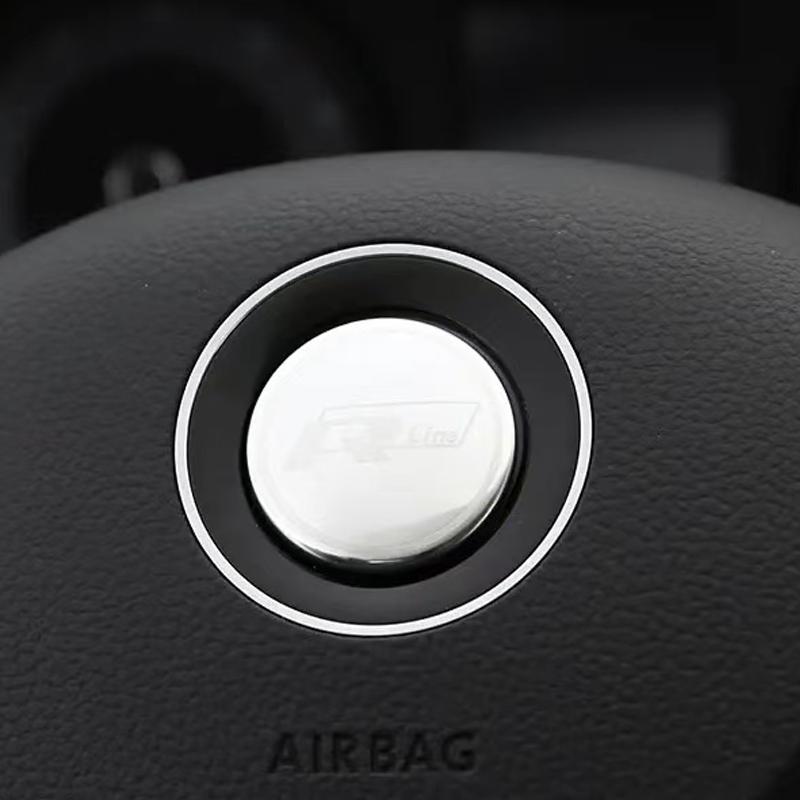Do samochodu VW Kierownica Samochodowa Emblemat Naklejka Akcesoria Do Volkswagen R-line GTI R Polo Golf 7 8 Touareg Passat Tiguan Jett