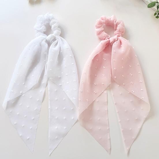 Hair Tie High Elasticity Bow Ribbon Design Lightweight Yarn Hair Rope Ponytail Holder Versatile Hair Accessory