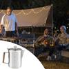 Kaffebryggare i rostfritt stål med skala Kaffekannor i amerikansk stil för camping och hemmabruk Kapacitet 9 koppar Perkolator