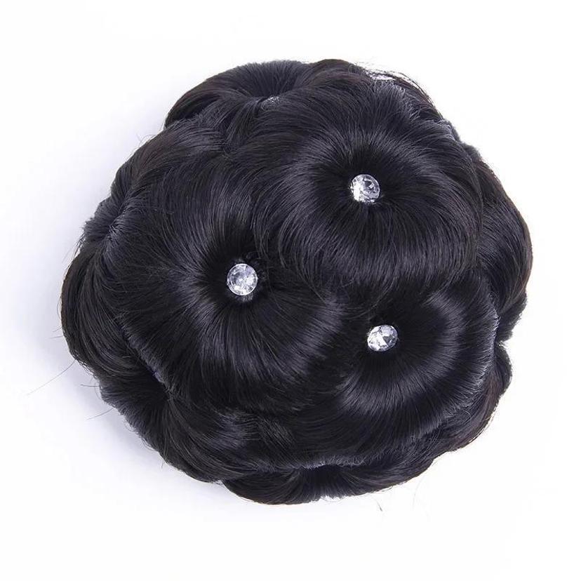 1 Pieza Pinza de Agarre de Nueve Flores Tachonada con Diamantes Set de Peluca con Peine de Inserción de Diamante Pinza de Garra Decoración para el Cabello