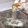 Stainless Steel Kitchen Drain Basket for Vegetables and Residues Space Saving Triangular Strainer Food Waste Filter