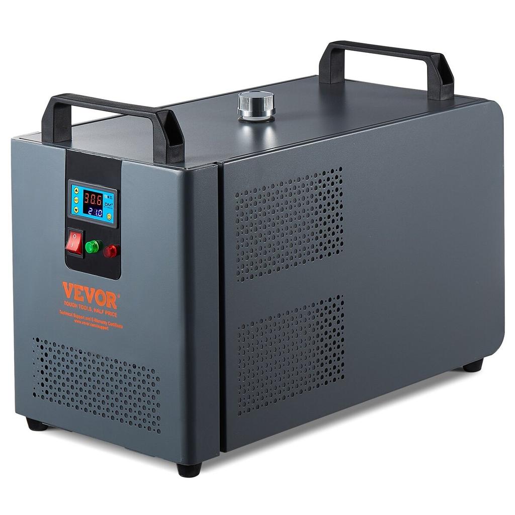 Industrial Water Chiller Laser Chiller Cooling System with Built-in Compressor 12L Water Tank Capacity, 7.2L/min Max.Flow Rate, 200W Cooling Capacity
