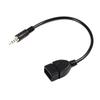 Converter Adapter Cable 3.5mm Male Audio AUX Jack To USB 2.0 Type A Female OTG