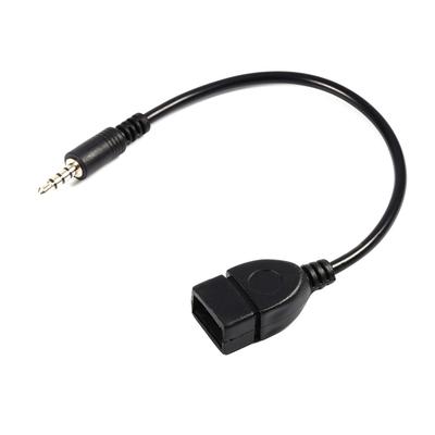 Converter Adapter Cable 3.5mm Male Audio AUX Jack To USB 2.0 Type A Female OTG