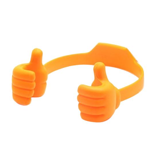 

Держатель для телефона с большим пальцем вверх, регулируемая подставка для планшета, портативная настольная ленивая подставка для телефона, забавные подарки для детей, мужчин, женщин оранжевый