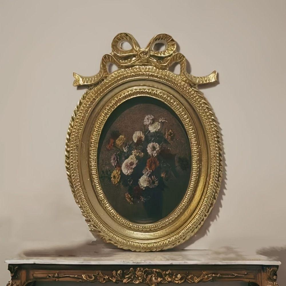European Style Vintage Photo Frames Gold Photo Frame Ornament Photo Display Holders for Desktop