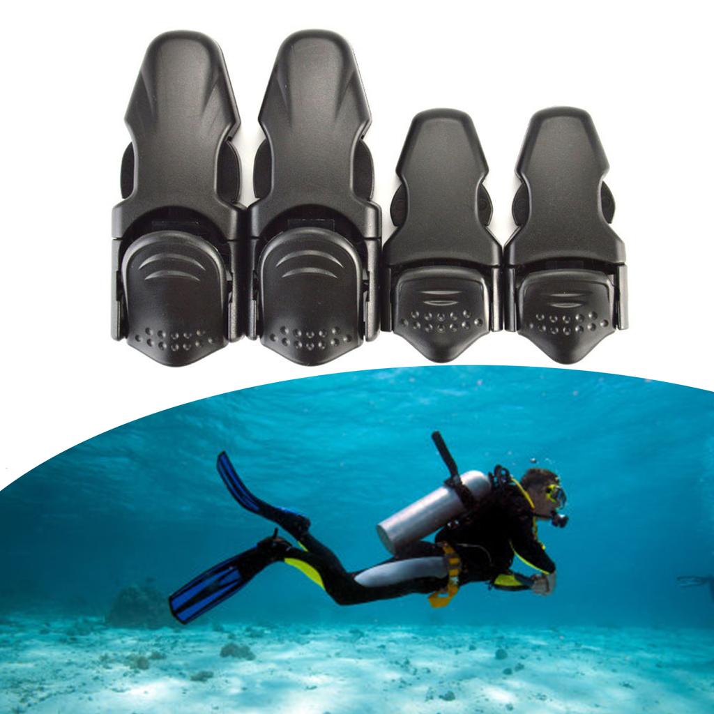 1 Pair Scubas Diving Fin Buckle Quick Side Release Buckles Swim Fins Accessories Buckle Clip Scubas Fin Strap Buckles