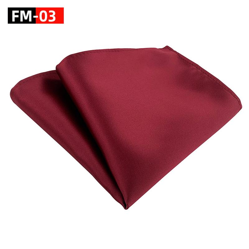 Elegant Plain Polyester Pocket Square for Men - Satin Finish Handkerchief