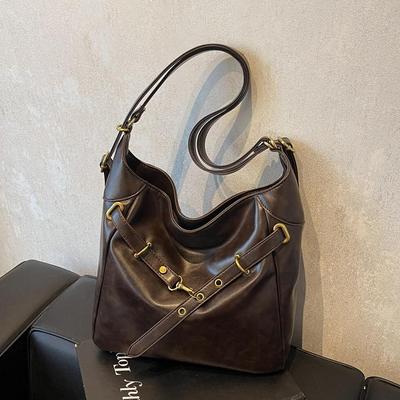 Retro Bucket Bag Women's New Multi-functional Versatile Backpack Class Commuter College Style Shoulder Bag