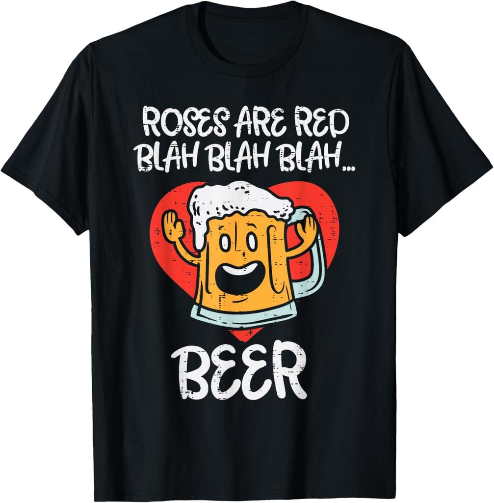 NEW LIMITED! Roses Are Red Blah Beer Funny Valentines Day Tee - MADE IN USA