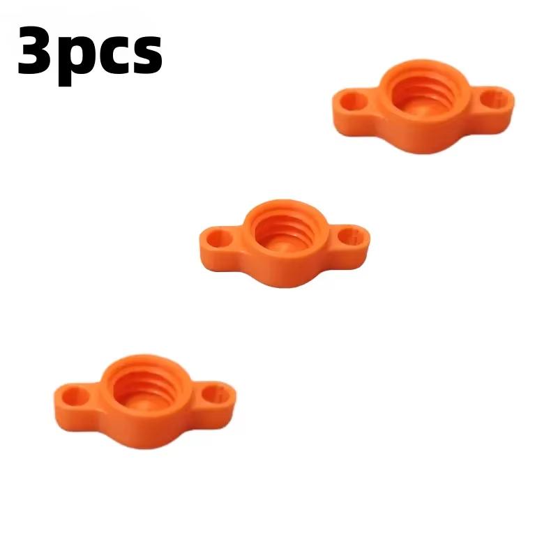 

3/6PCS Orange Glass Glue Caps - Durable Plastic Sealing Caps for Standard Glue Bottles, Portable Decoration Tools