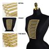 Gold Wire Costume Decorative Applique Baroque Cord Embroidery Applique Uniform Knot Button  Dresses