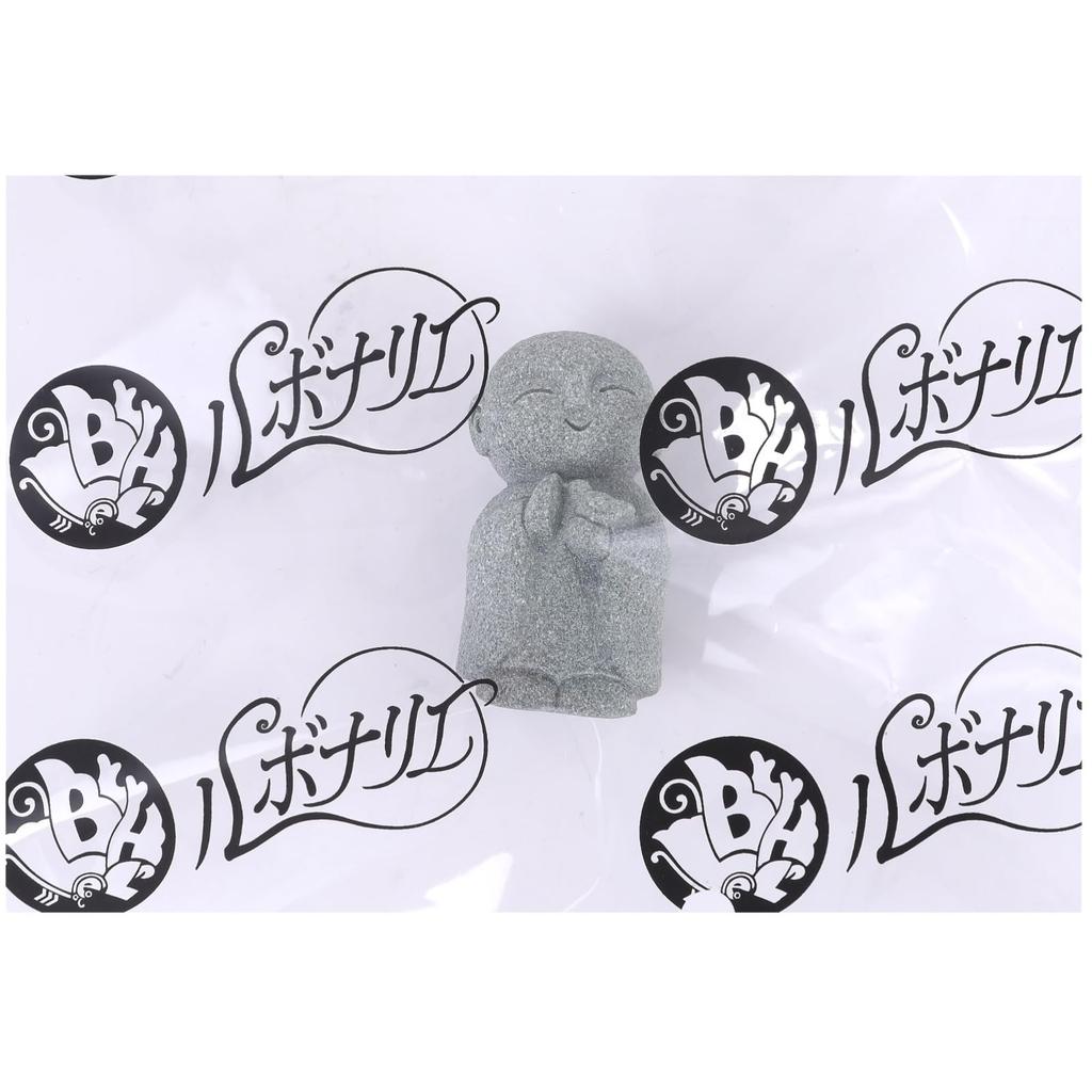 Rubonarie Jizo Small Figurine, (Gray, Flower)