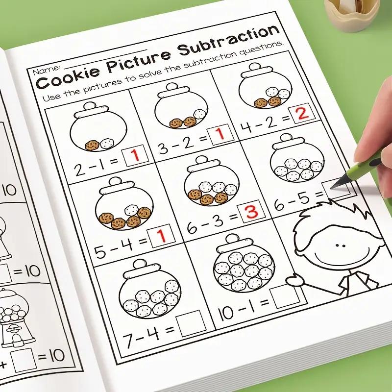Addition & Subtraction Workbooks for Kids - Math Practice Activity Books with Color by Answer & Number Lines