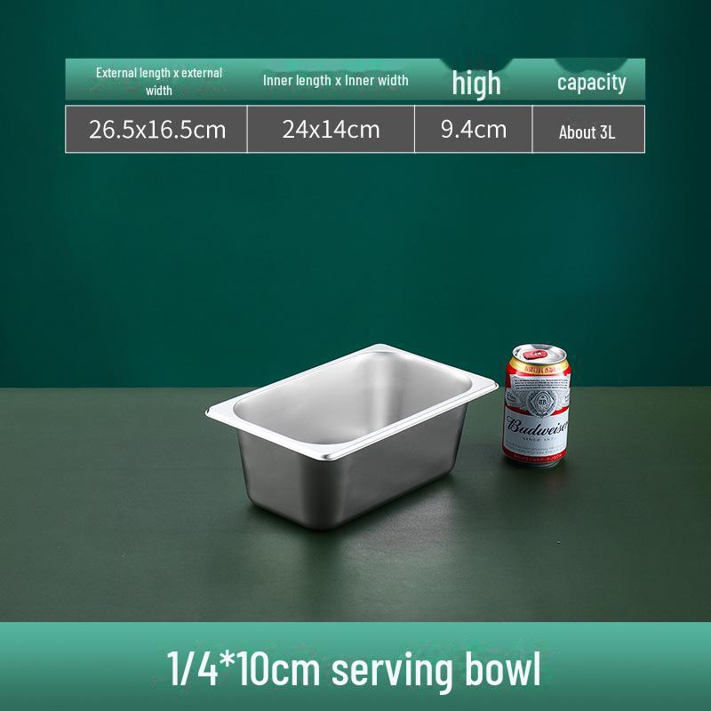 Quadratische Servierschüssel aus Edelstahl mit Deckel für Fast Food, Milchtee, Gewürze oder Hot Pot