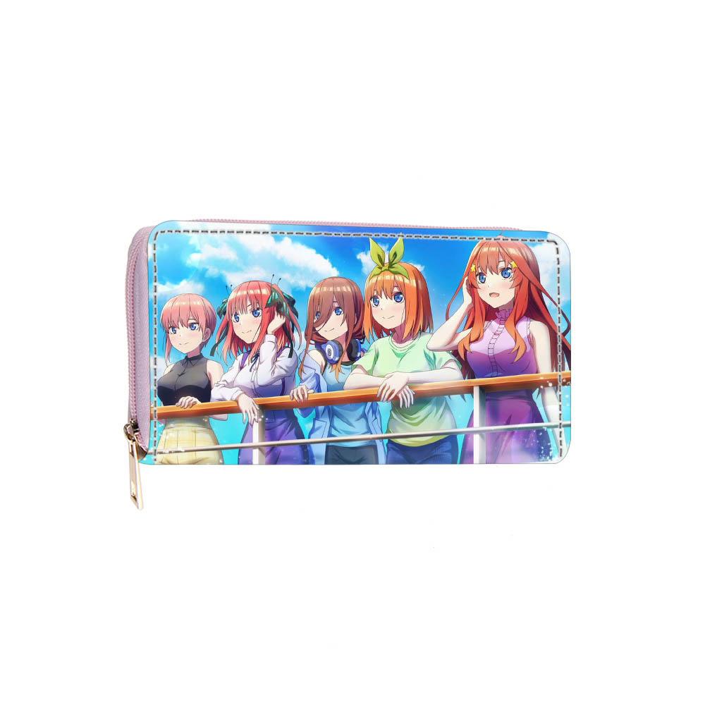 Cartoon beautiful girl long zipper wallet little girl wallet card bag