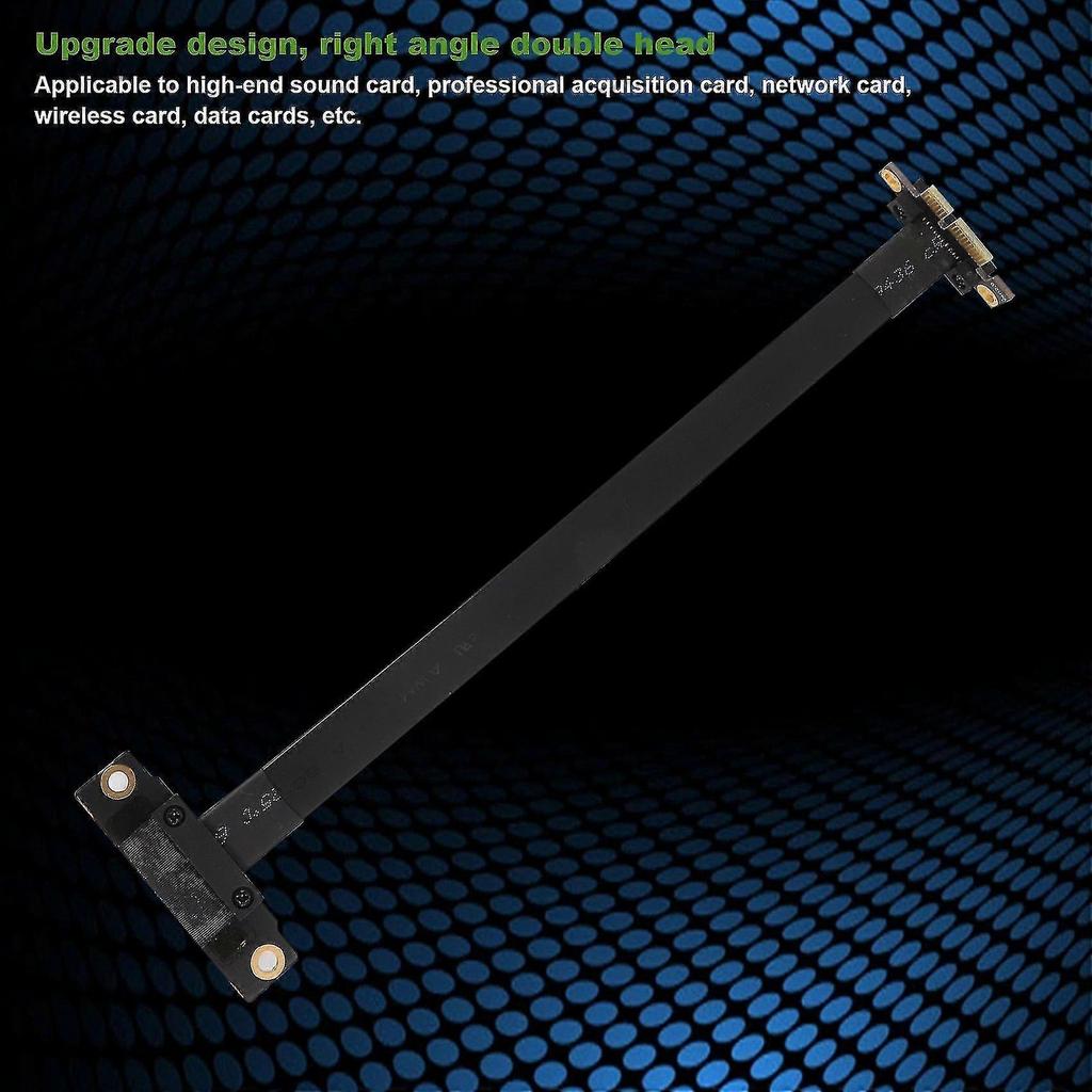 26-27 Pcie X1 Riser Cable Dual Right Angle Pcie 3.0 X1 To X1 Extension Cable 8gbps Pci 1x Riser Card 20cm JU