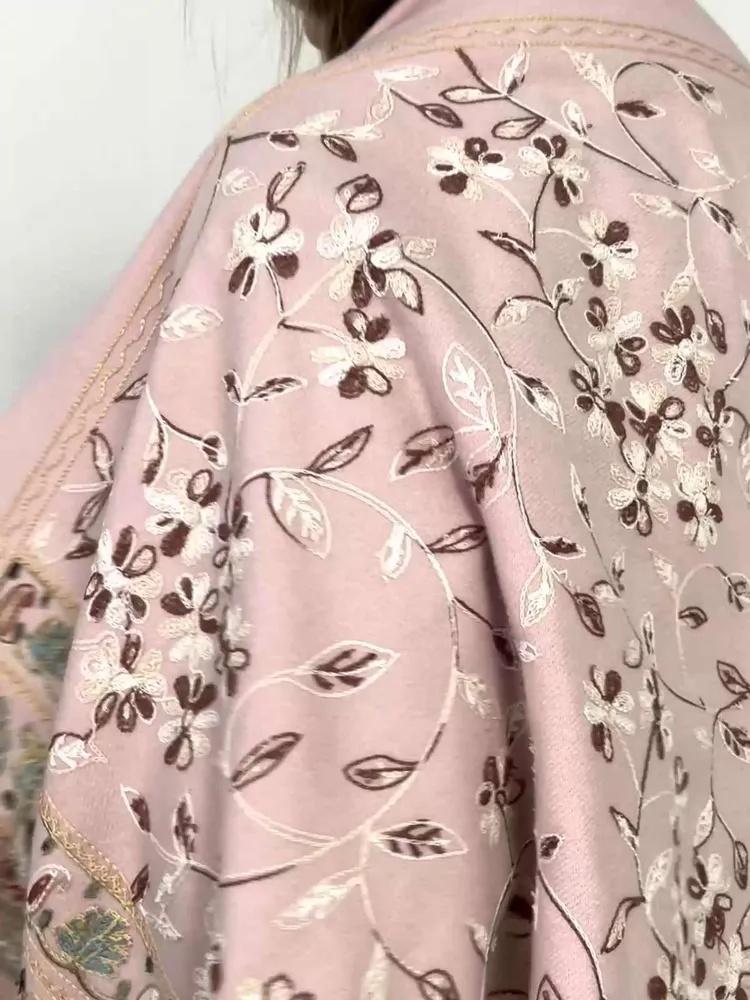 Embroidered Shawl Scarf Outer Wear Cashmere Embroidered Scarf Shawl