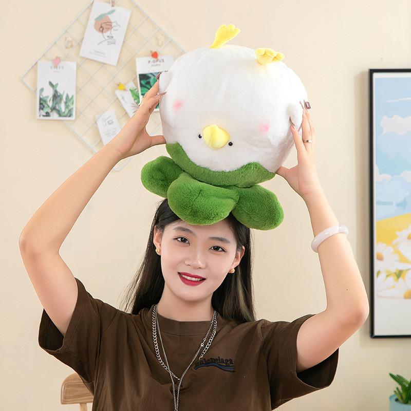 Plush Cabbage Chicken Toy Animal Stuffed Doll Kids Birthday Gifts Decoration