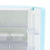 Dollhouse Miniature Fridge Model Dollhouse Kitchen Scene Accessories Realistic Double Door Refrigerator Toy for Doll House Pretend Play Sky Blue