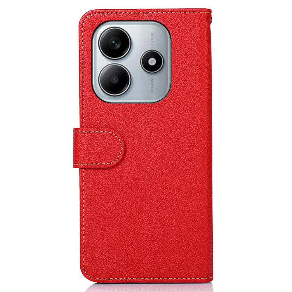 KHAZNEH For Xiaomi Redmi Note 14 5G Case RFID Blocking Wallet PU Leather Phone Cover