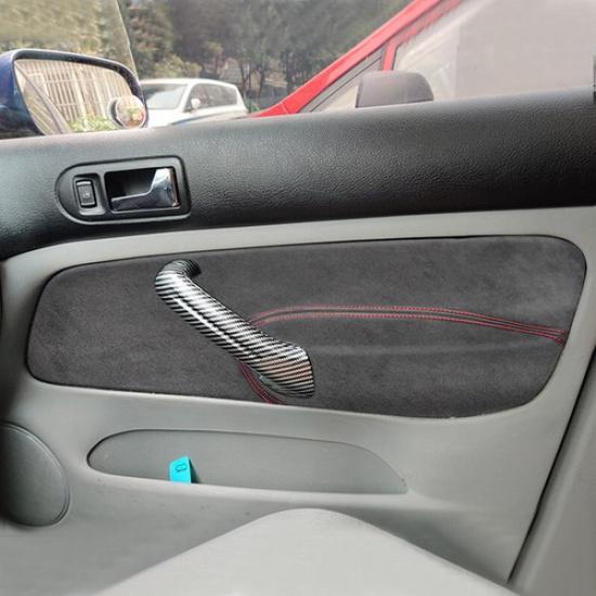 4* Suede Leather Door Panel Armrest Replacement Cover For VW Golf 4 MK4 98-05