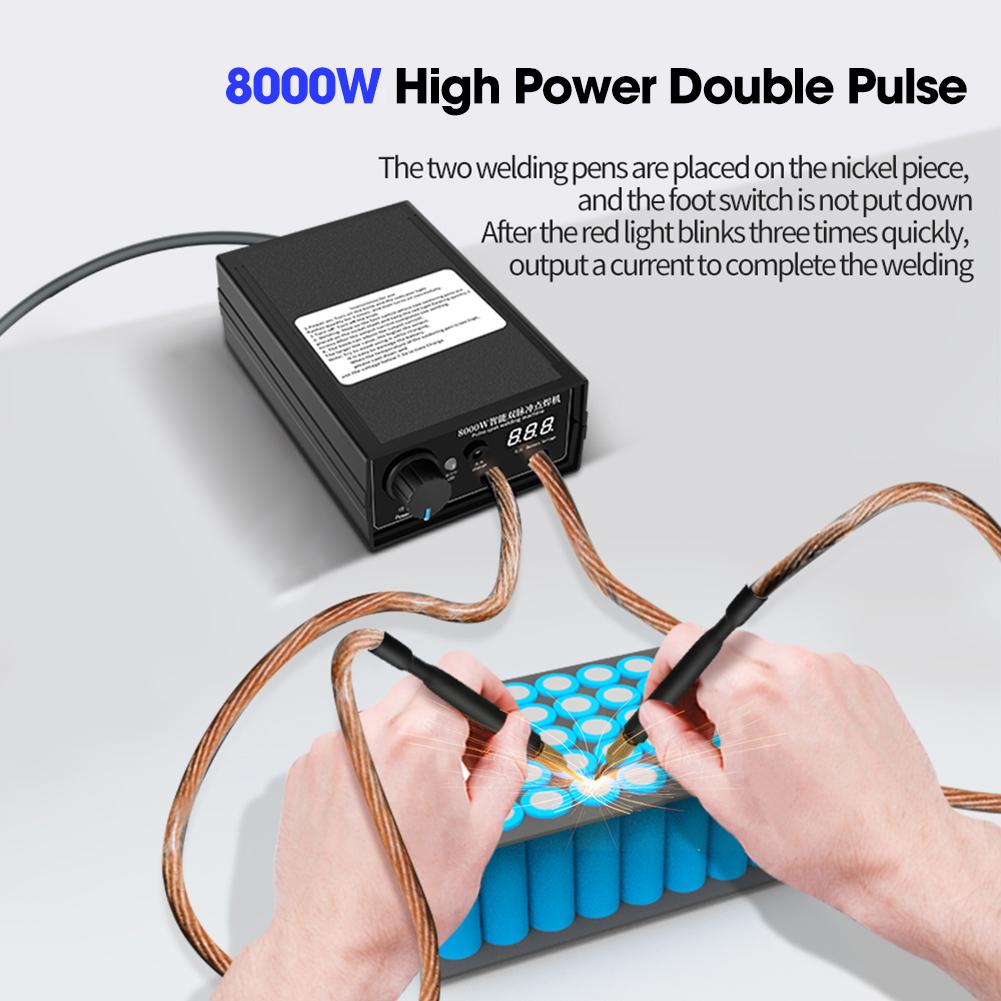 Portable DIY Weld Tools Kit Digital Display Electric Welding Machine Rechargeable Pulse Spot Welding Equipment for 18650 Battery