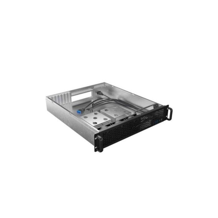 Chasis rack 2U Lanberg SC01-5202-12B 3 ventiladores 10 bahías USB 3.0 negro