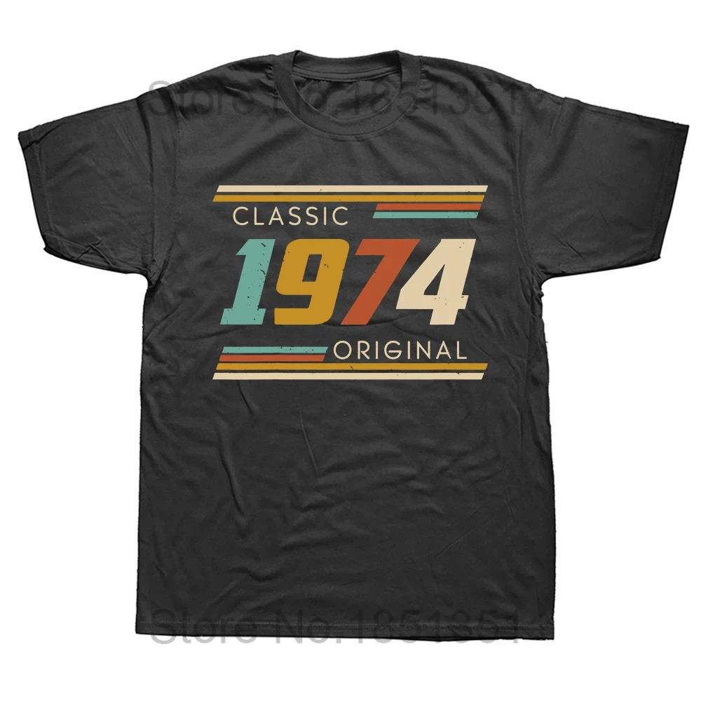 Unisex 50 år gammel Vintage 1974 50-års bursdag Unisex T-skjorte for kvinner Kone Ektemann B-Day Presents Ordtak Sitat Grafisk T-skjorte