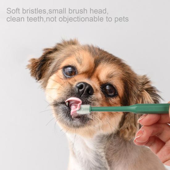 Pet Toothbrush Soft Portable TPE 360 Degree Oral Cleaning Pet Dog Toothbrush for Kitty