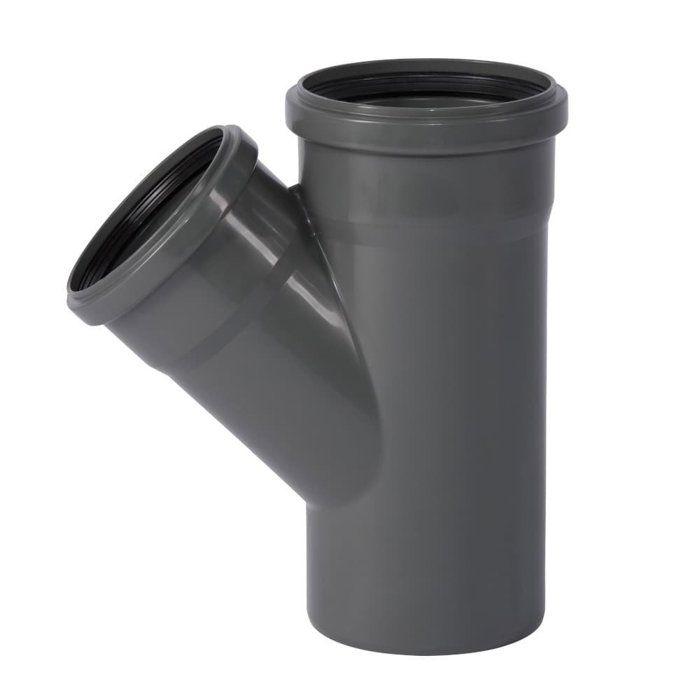 Branchement PVC 125mm 45 Degrés - Solution Évacuation Fiable