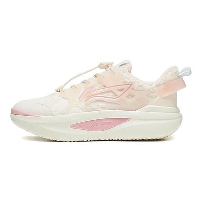 Li Ning Kinder Beidou Bequeme Stoßdämpfung Rebound Freizeitschuhe Kinder Freizeitschuhe Rosa Aprikose YKCT148-4