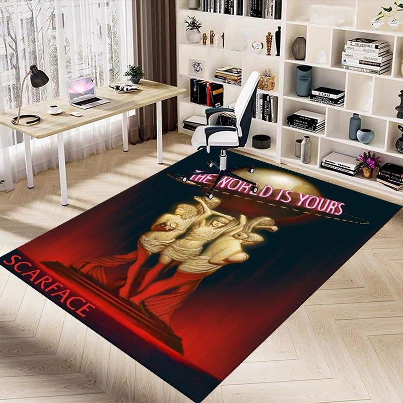 1pz Tappetino per Sedia da Ufficio Scarface Morbido, Confortevole, Per Tutte le Stagioni, Perfetto per la Casa, la Camera da Letto o l'Arredamento dell'Ufficio, Regalo Perfetto per