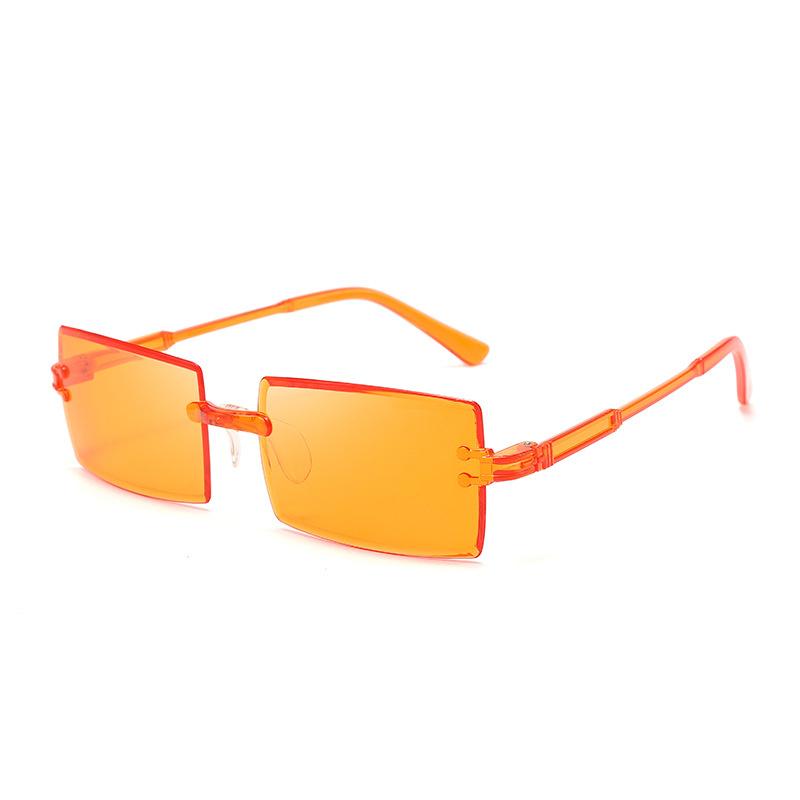 Sun Glasses Casual Men UV400 Protection Rivets Decoration Vintage Women Rectangle Luxurious