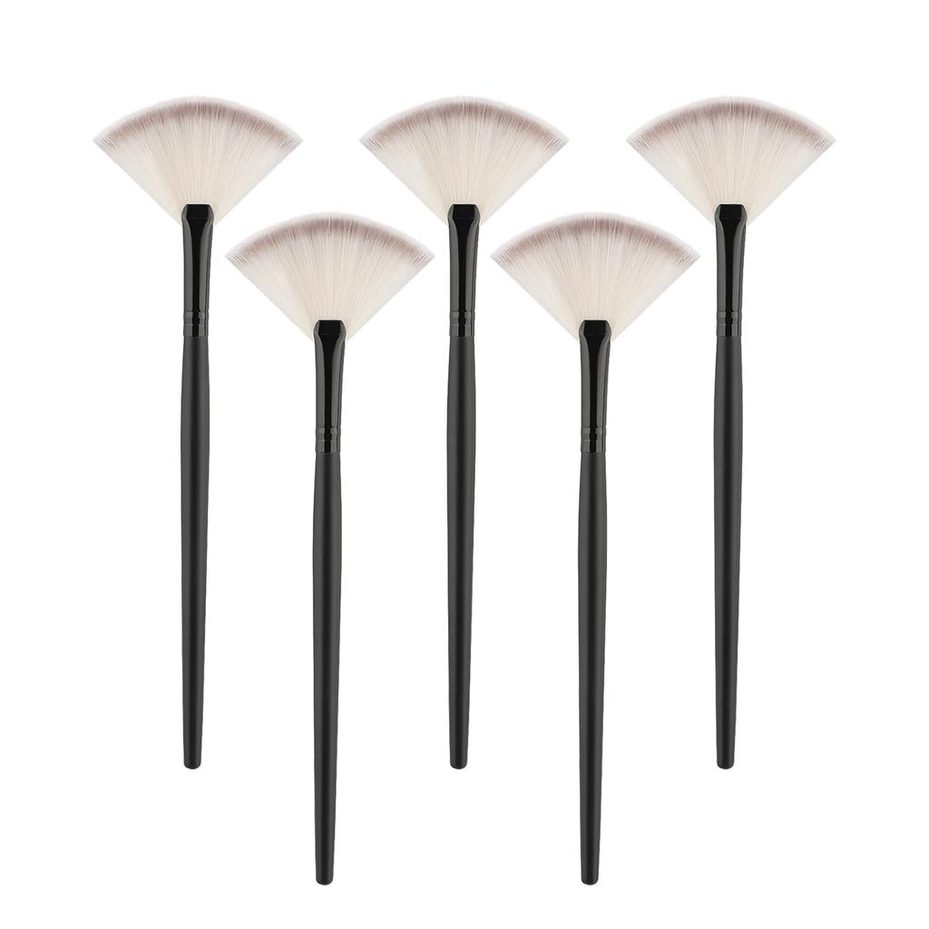 Profesionální ručně vyráběné štětce na make-up Měkké kozí chlupy Saibikoho Malý vějířek Štětec na rozjasňovač a oční stíny Rukojeť z ebenového dřeva Štětec na make-up