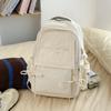 Schoolbag Large Capacity Solid Color Backpack Women's 1011 New High Value Cute Student Schoolbag Versatile Travel Backpack Tide