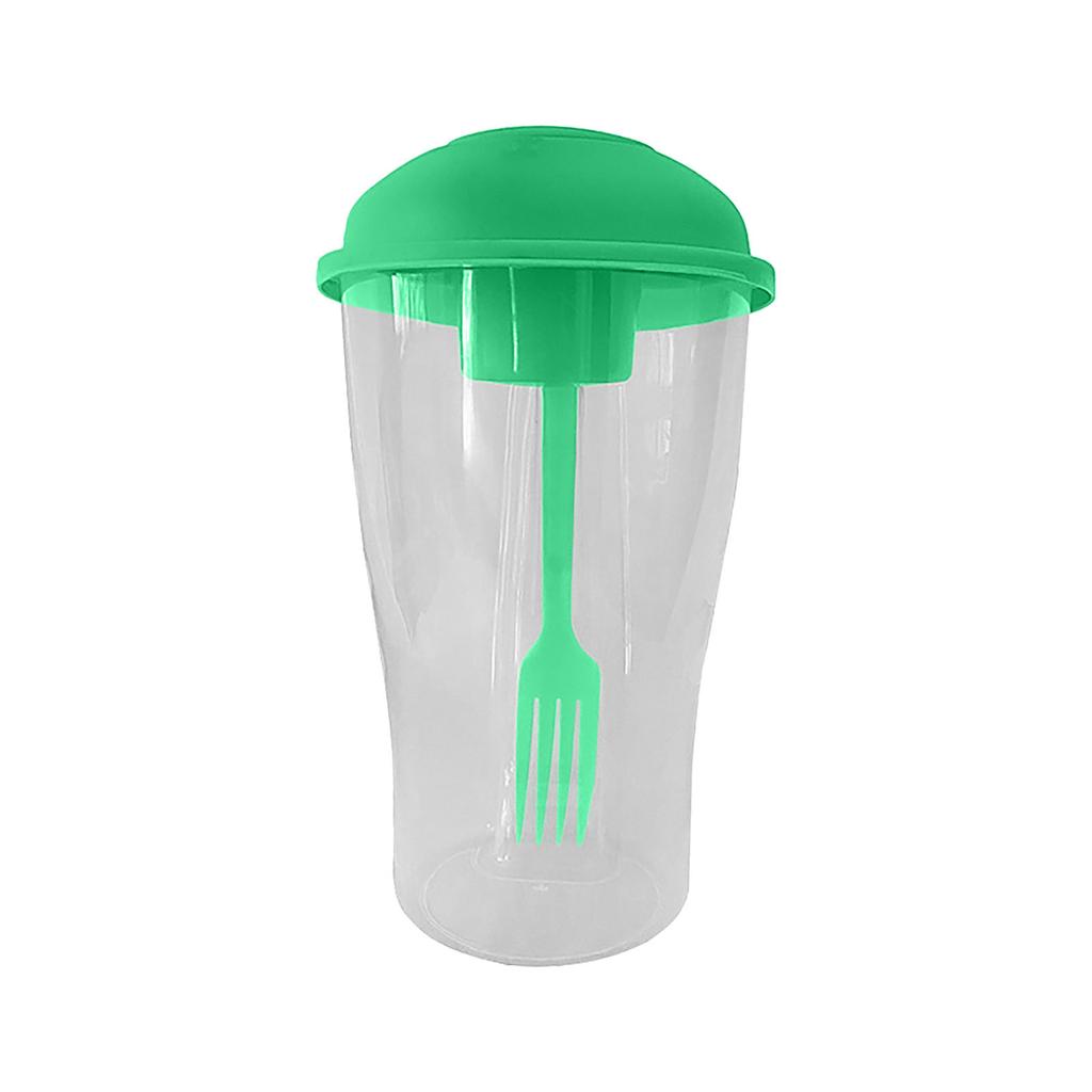 Fresh Fruit & Vegetable Cup Food Shaker With Dressing Container & Fork Fresh Fruit Container Food Portion-control Container