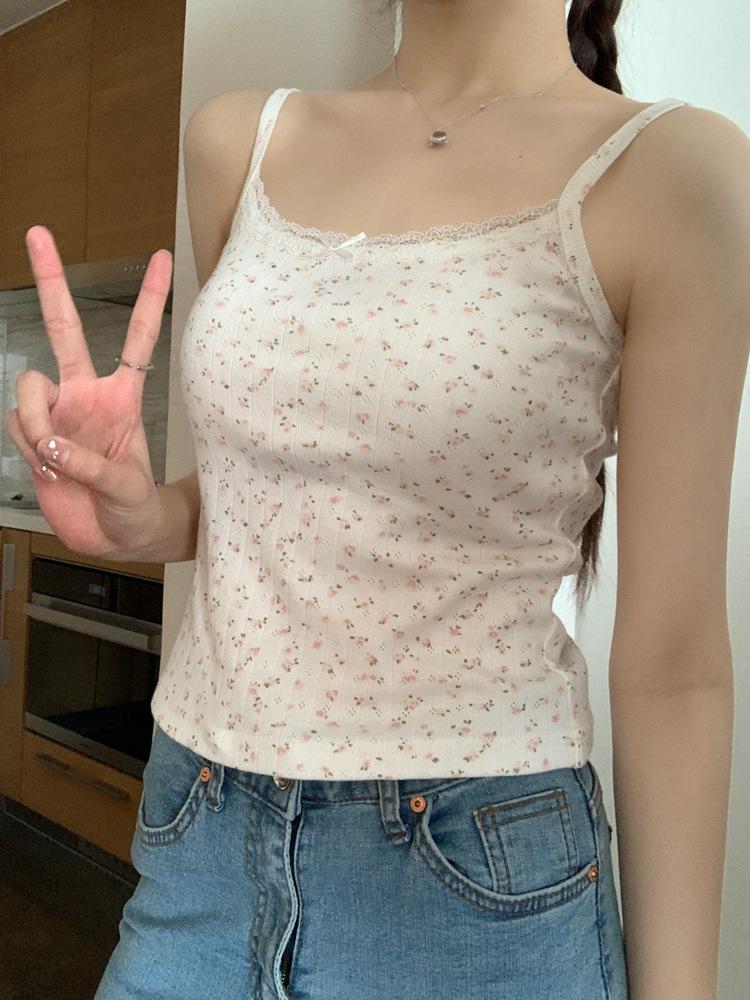 Rayon Jacquard Slimming Camisole Vest - 2024 Summer Collection for Women