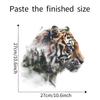 Playful Tiger and Forest Silhouette Wall Sticker Waterproof Self-Adhesive Removable Decal for Bathroom WC Home Decor