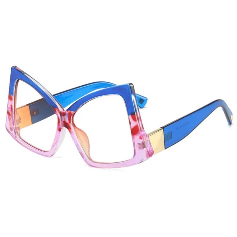 Fashion Polygon Big Frame Anti Blue Light Glasses Women Prescription Myopia Retro Men Green Yellow Eyewear