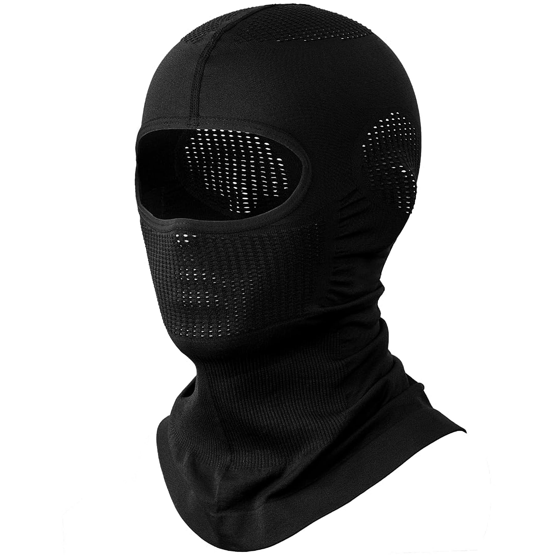 

SoeKewo Summer Mesh Face Mask with Cooling Neck Stretch for Unisex Balaclava, Guard, Balaclava, Sweat-Wicking, Quick-Drying, Breathable, Cycling, чёрный