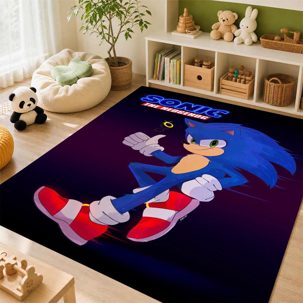 Sonic Hedgehog Carpet Bath Mat Fluffy Rug Soft Foot Mat Under Desk Mat Living Room Rug Pet Friendly