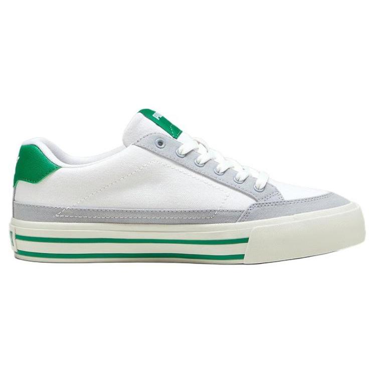 New PUMA Court Classic Vulc Sneakers 'White Green' 395020-06