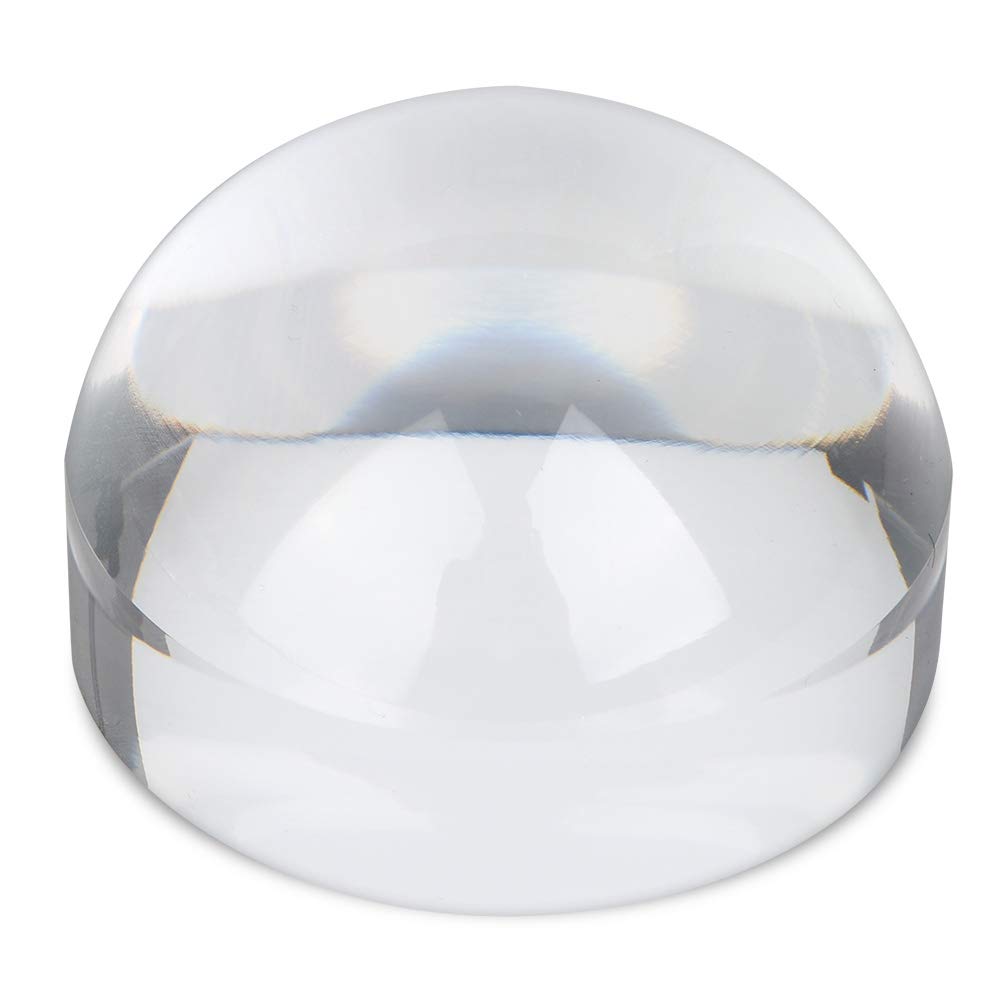 6x Magnifying Semicircular Acrylic Desktop for Christmas Gift Glass, Dome, Paperweight, Magnifier, Reading, Newspapers, Magazines, Maps,