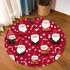 Festive Snowflake Christmas Tree Pattern Rug Soft Floor Mat for Living Room Bedroom Winter Holiday Home Decor Carpet