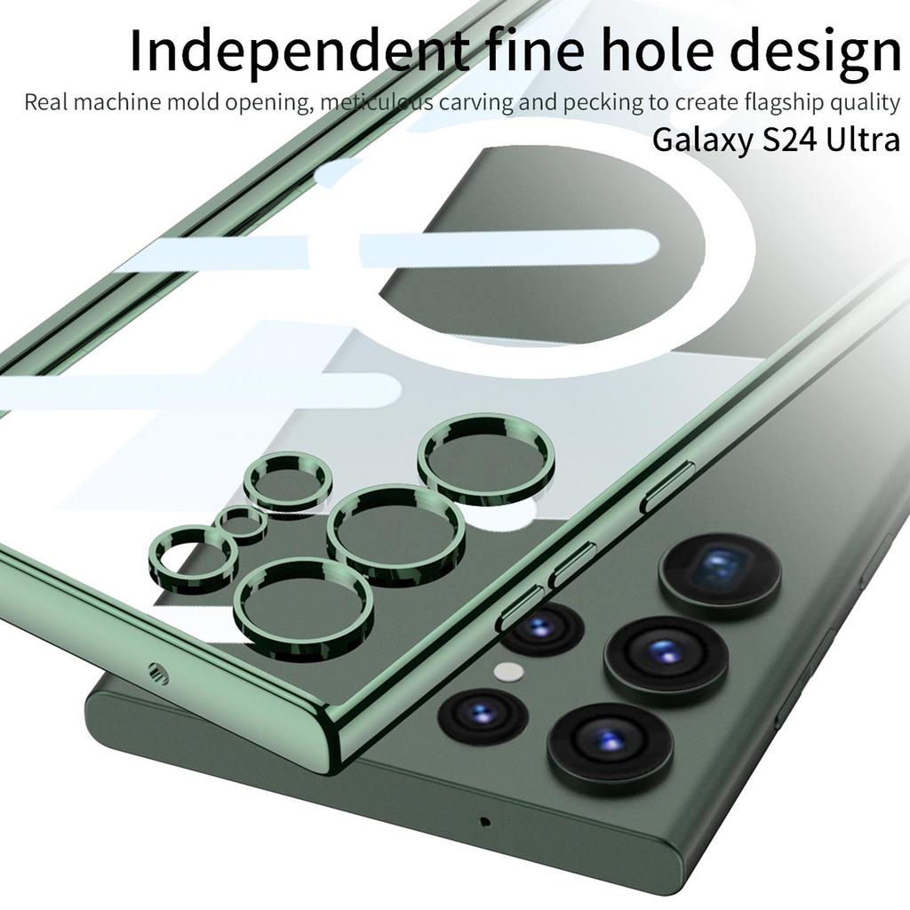 Samsung S24 Ultra Magnetic Wireless Charging TPU Transparent Phone Case