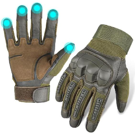

Ruck & Recon Tactical Gloves for Men Waterproof Touchscreen Breathable Flexible Fabric X-Large зелений