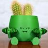 3.14" Happy Face Planter Handmade 3D Printed Cute Guitar Planter Theme Succulent Pot For Guitar Lovers