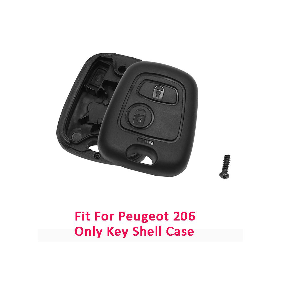 X Autohaux Auto 2 Buttons Uncut Insert Key Fob Case Remote Control Shell Car Accessories for Peugeot 106 107 206 207 306 307